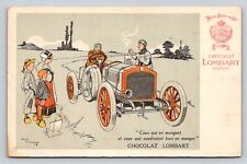 c1910s Chocolat Lombart Roadster Car Driver Children P701 picture