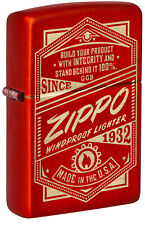 Zippo It Works Design Metallic Red Windproof Lighter, 48620 picture