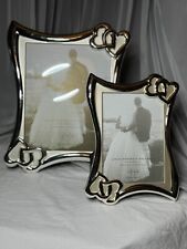 2 LENOX SILVER PLATED WEDDING PROMISES FRAMES 8x10 5x7 picture