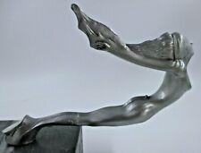 nude nymph swimming lady 1930  rare car hood ornament  picture