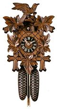 German Black Forest Cuckoo Clock with Five Leaf One Bird 13