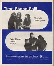 2004 Print Ad Ray Dainniels SRO Mgmt RUSH R30 Neil Peart Geddy Lee Alex Lifeson picture