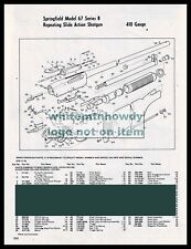 1984 SPRINGFIELD Model 67 Series B Repeating Shotgun  Schematic Parts List picture
