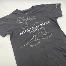 Vintage Mickey Mouse Small T Shirt Dark Gray A Park Classic Steamboat Willie picture
