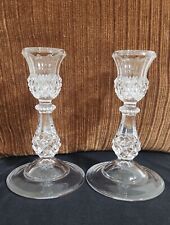 Pair of Elegant Cut Glass Candle Stick Holders 6¾