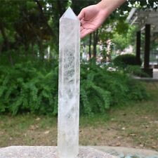 9.24LB Natural Clear quartz obelisk crystal wand Tower point healing picture