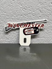 WINCHESTER Metal Plate Topper Sign Rifle Pistol Target Hunting Gas Oil Dealer picture