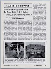 1948 Aviation Article - New Cessna Model 140 Continental Engine & Control Panel picture