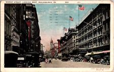Vintage Postcard Market Street West Philedelphia PA Pennsylvania 1924      G-048 picture
