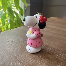 Vintage Peanuts Snoopy’s Sister Belle Christmas Ornament - Pink Polka 1958/1966 picture