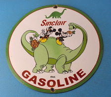 VINTAGE SINCLAIR GASOLINE PORCELAIN SERVICE STATION MICKEY AND MINNIE MOUSE SIGN picture