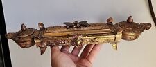 Antique french empire bronze ormolu inkwell dragonfly picture