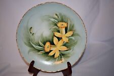 Antique RC Rosenthal Versailles Bavaria Porcelain Plate Yellow Lillies Signed picture