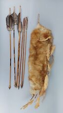 Native American Sioux (?)   Fur  Pelt Quiver and Arrows picture
