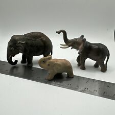 Vintage Lot of 3 Miniature Elephant Figurines picture