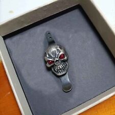 1 Pc Custom Made S925 Skull +Stainless Steel Backclip for Rick Hinderer XM18 3.5 picture
