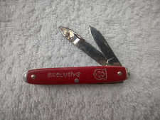 Vintage Rare Colonial Prov USA Red 2 Blade Executive Pocket Knife picture