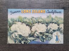 Famous Long Island Cauliflower Unposted Linen Postcard K2840 Tomlin Greeting CO picture