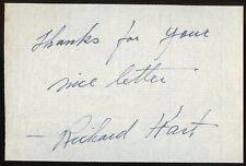 Richard Hart d1951 signed autograph 3x4 Cut American Actor Film & TV Production picture