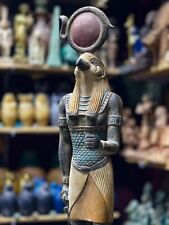 RA the god of sun wearing Sun disk with a falcon face - handmade in Egypt picture