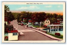 Alton Bay New Hampshire Postcard Main Street Exterior View c1940 Vintage Antique picture