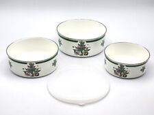 NIKKO Christmas Set of 3 XMAS Storage Bowls In Original Box 1 Lid FAST SHIPPING  picture