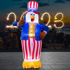 6.8FT Tall Patriotic Independence Day 4Th of July Inflatable American Bald Eagle picture