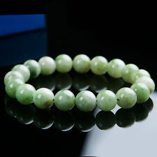 Natural Green Du Shan Jade Round Beads Beautiful Bracelet AAA 10.5mm picture