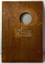 Antique W.M. L. Gilbert Clock Co. Mantel Clock Wood Back Door label & Gong Base picture