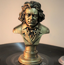 LUDWIG van BEETHOVEN golden BUST SCULPTURE CLASSICAL MUSIC PIANO art Bach Mozart picture