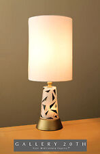 WOW MID CENTURY MODERN ABSTRACT GLASS ATOMIC TABLE LAMP ROCKABILLY VTG 1950S picture