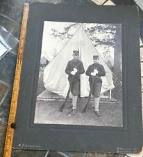 WWI Original Photograph Of Two Solders In Encampment Signed  picture