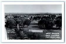 c1940's West Section Camp Funston Fort Riley Kansas KS RPPC Photo Postcard picture