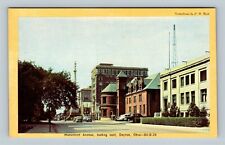 Dayton, Soldiers Monument Avenue Looking East 1940's Cars, Ohio Vintage Postcard picture
