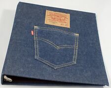 Levis 501 3 Ring Binder Pocket w/ Red Tab and Brown Tag Vintage Rare USA picture