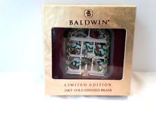 Baldwin 24KT. Gold Finished Brass Christmas, Tri Color Gifts, 2007 picture