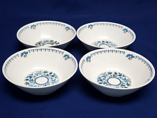 Noritake Progression BLUE MOON Vtg MCM Set of 4 Coupe Cereal Soup Bowls 6.5