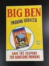Vintage antique BIG BEN tobacco smoking sign 12