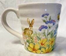 Maxcera Rare Pattern Floral Bunny Mug Spring Collection Easter Large 4.5