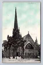 Columbus OH-Ohio, Broad Street ME Church, Religion, Vintage c1912 Postcard picture