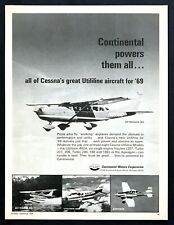 1969 Cessna Utililine Skywagon 207 Airplane photo Continental Motors print ad picture