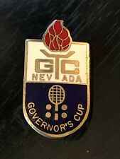 Collectible Vintage GC Nevada Governor's Cup Tennis Metal Pinback Lapel Pin picture