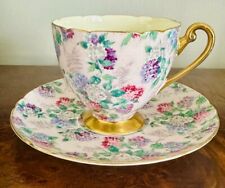 Shelley Summer Glory Pink Ripon Shape Tea Cup and Sauce picture