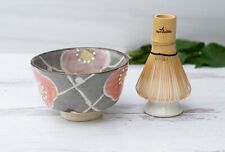 3Pcs Japanese Matcha Tea Set: Matcha Bowl, Bamboo Whisk, Whisk Holder picture