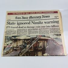 San Jose Mercury News Newspaper Oct 19, 1989 San Francisco Bay Earthquake Issue picture