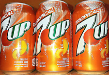 NEW and LIMITED 7-up Tropical flavor. 3x12oz Single Cans with  BB 9/24 picture