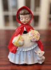 Little Red Riding Hood Figurine Flower Pot NAPCO  1956, Rare Vintage Collectible picture