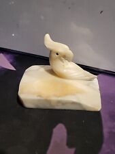 Vintage  1930s Italian Stone Carving  Parrot Trinket Dish picture