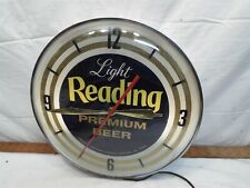 Vintage PAM Illuminated Reading Light Premium Beer Clock Advertising Sign Round picture