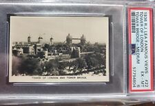 1936 R.J. Lea Ltd. Famous Views 22 Tower of London and Tower Bridge...PSA 6. picture